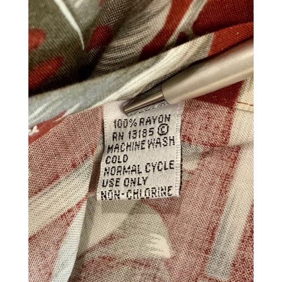 Pierre Cardin Vintage Hawaiian Camp Shirt Sz M - Picture 7 of 9